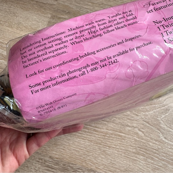 NEW Disney vintage 1991 beauty and the beast three piece twin sheet set - Picture 4 of 6